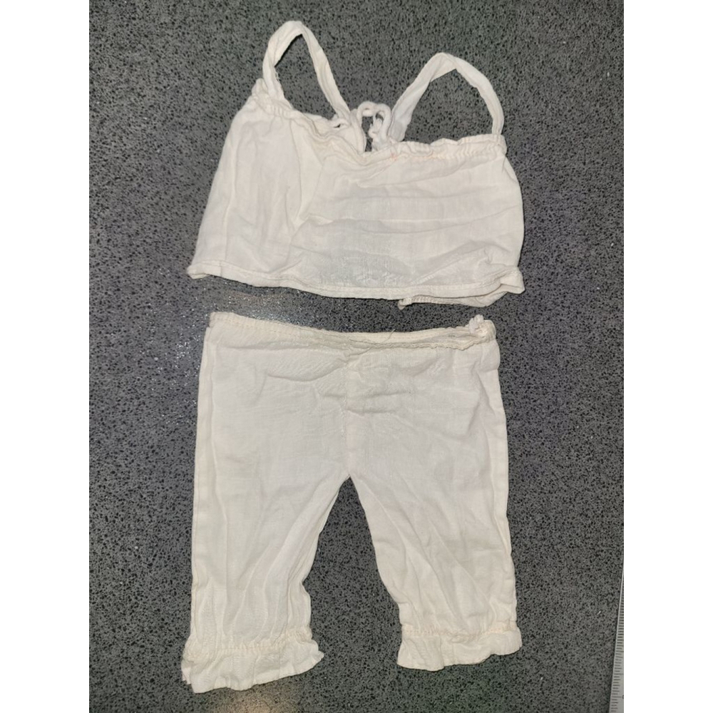 18 Inch Doll Pajama Set Cream Top & Pants Fits American Girl Our Generation